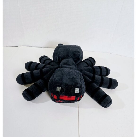 Minecraft Black PLUSH SPIDER 16" x 13" Stuffed Toy Jinx Mojang Game Spin… - Picture 1 of 6